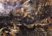 Peter Paul Rubens Stormy Landscape with Philemon und Baucis France oil painting artist